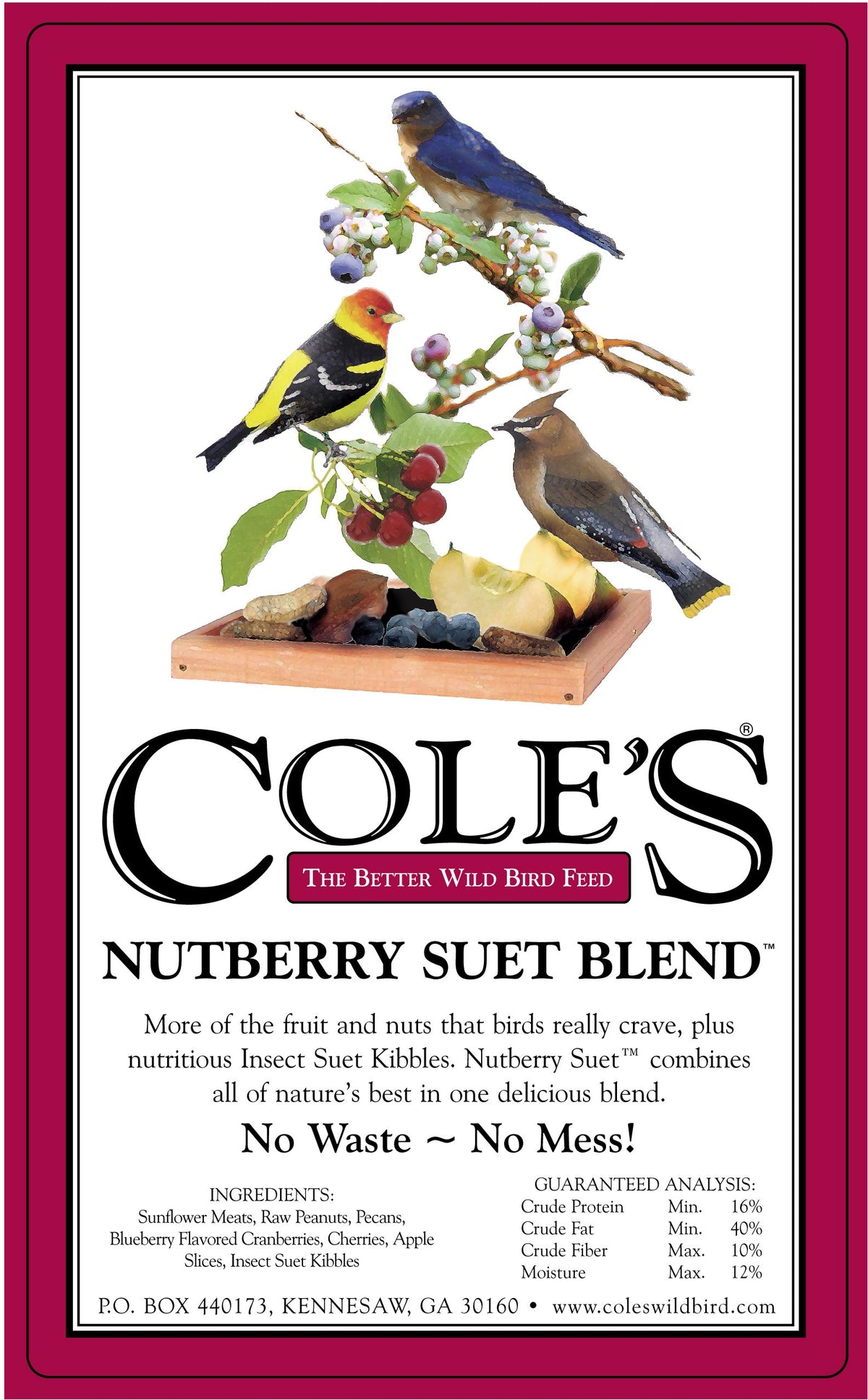 Nutberry Suet Blend Bird Seed, 20-Pound B222232