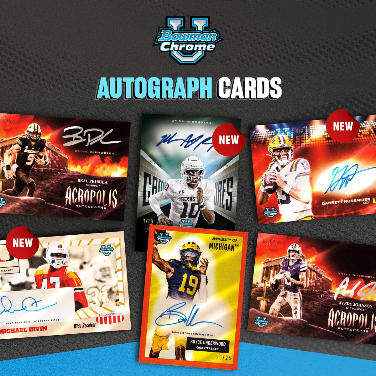 2025 Bowman University Chrome NCAA Football Value Box L676007