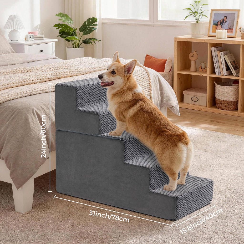 Detachable Non-Slip Grey Dog Stairs R8391