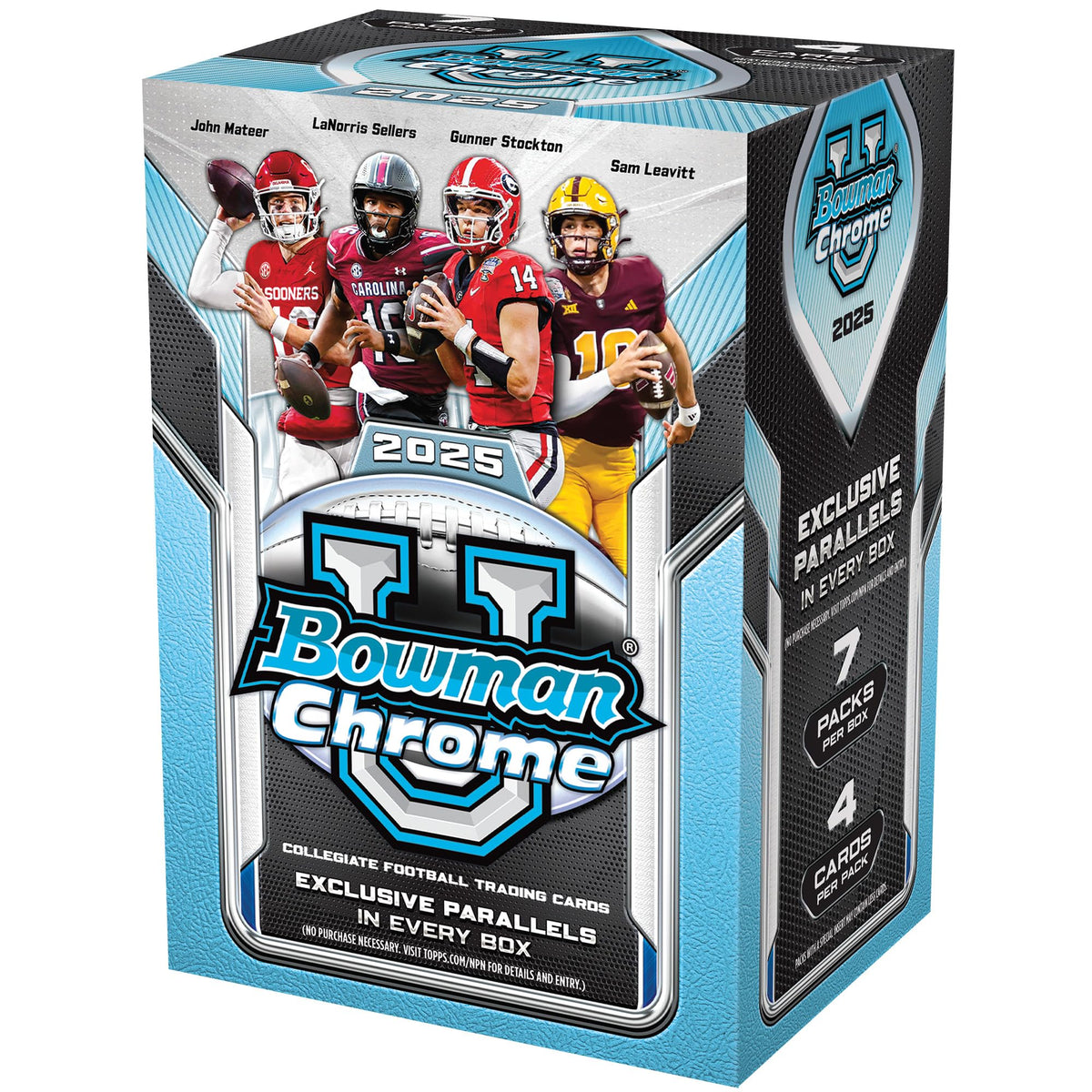 2025 Bowman University Chrome NCAA Football Value Box L676007