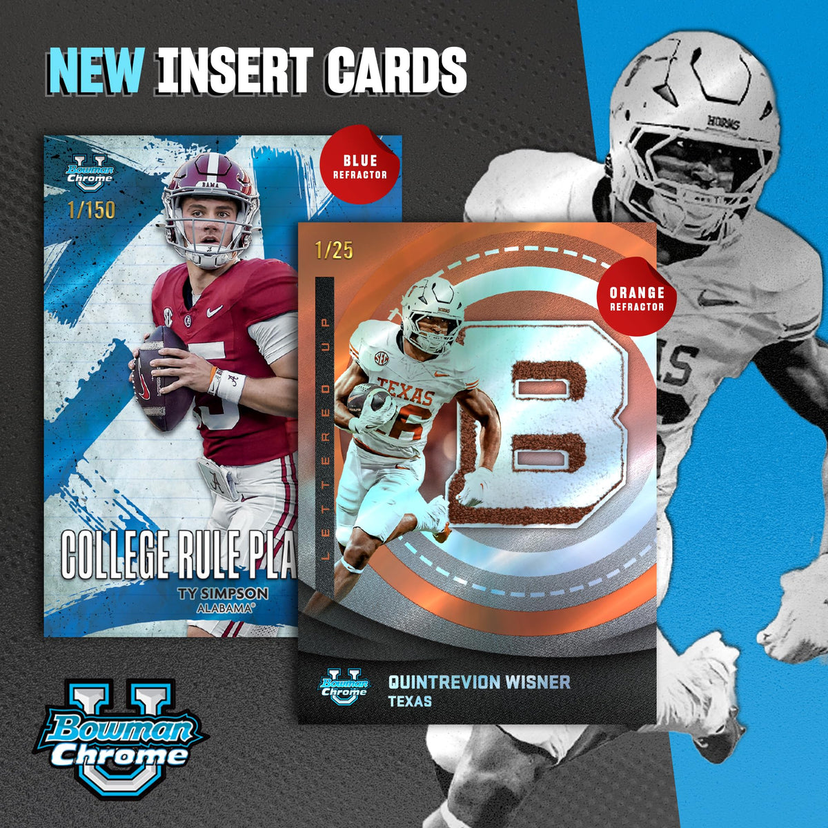 2025 Bowman University Chrome NCAA Football Value Box L676007